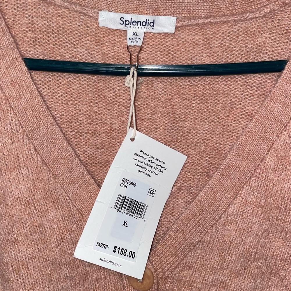 New! Splendid Cashmere blend Cardigan 🧡 XL NWT! - Picture 7 of 8